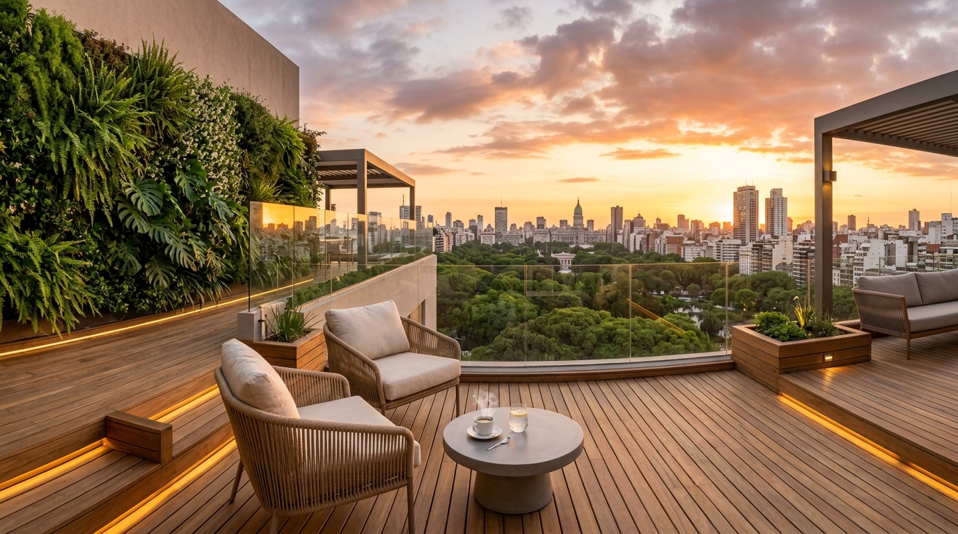 Ampliación y terraza en penthouse de Palermo